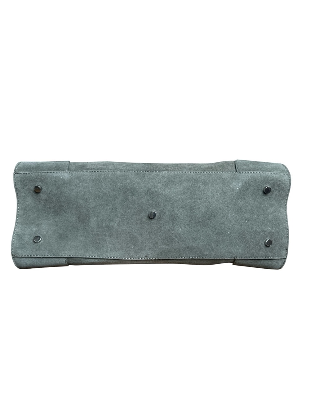 NWT COS Small Gray Suede Studio Bowling Shoulder Bag - Picture 6 of 6